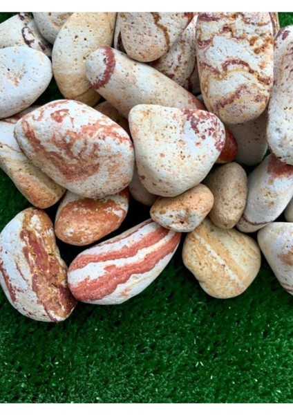 Sarı Renkli Dolomit Taş 3 Kg, 2-4 Cm, Bahçe, Saksı, Süs ve Akvaryum Taşı