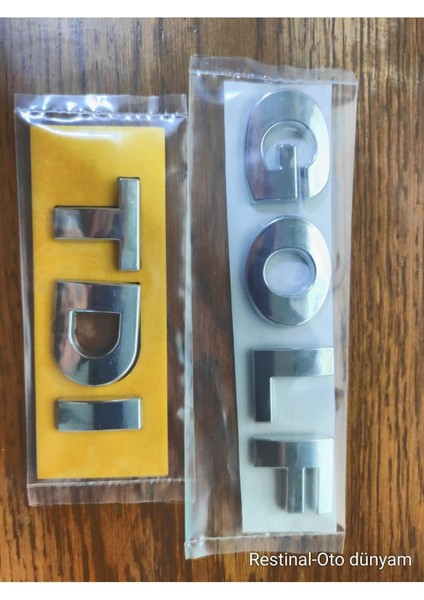 Vw Golf Bagaj Yazı + Tdi Bagaj Yazısı Krom Arka Bagaj Yazısı Set fiyatları