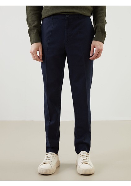 Yeni Sezon Standart Kalip Keten Karisimli Erkek Pantolon - S59739Z8