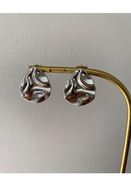 Xuping Asimetrik Damla Silver Küpe