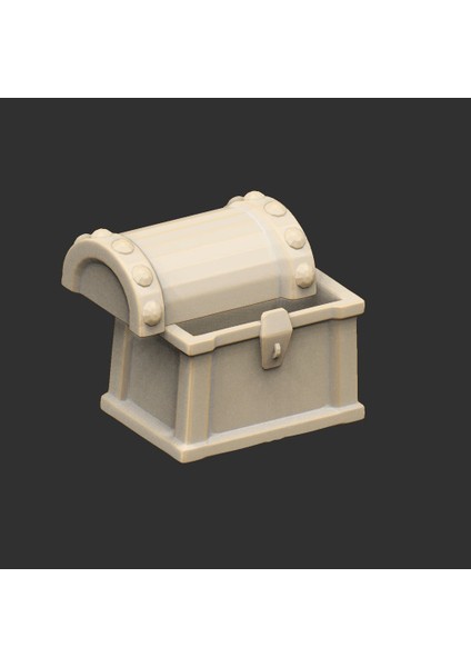 Masalı Gümüş Anahtar Göğüs Fonksiyonel Kutusu (Sadece Plastik Aparattır!!!) 3D