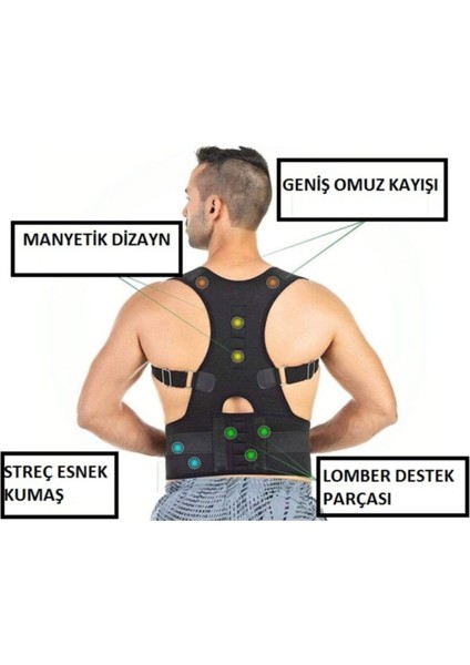 Dik Duruş Manyetik ve Mıknatıslı Sırt Destekli Rahat Korse Unisex indirimleri