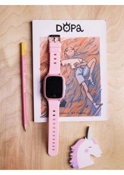 Pembe Akıllı Çocuk Saati, Gps ve Sim Kartli, Güvenli ve Eğlenceli Kullanım