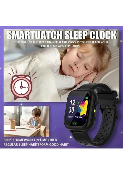 Çocuklar Için Çok Fonksiyonlu Sim Kartlı Akıllı Saat, Siyah Renk modelleri