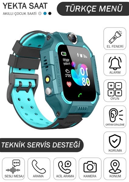 Yeşil Akıllı Çocuk Saati, Konum Takip ve Güvenli Iletişim Özellikleri indirimleri