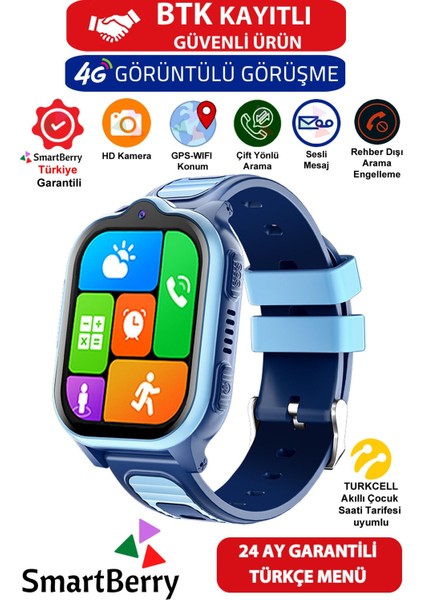 Görüntülü Görüşme ve Gps Özellikli Çocuk Takip Saati, Net Konum ve Wi-Fi Bağlantısı