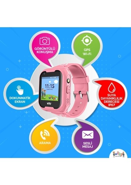 4g Çocuk Akıllı Saat Pembe Görüntülü Konuşma ve Takip Özelliği fiyatları