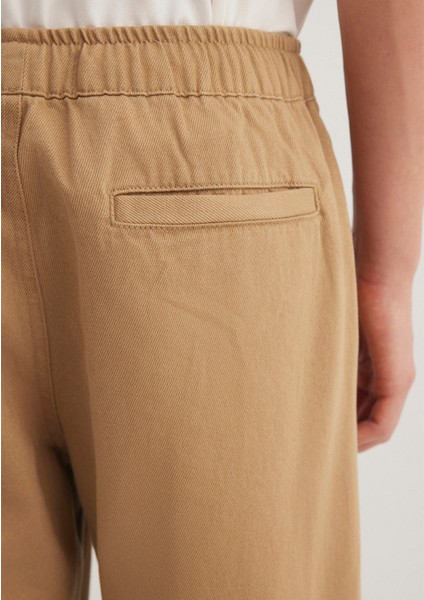Beli Bağcıklı Bej Pantolon 0010394-70218