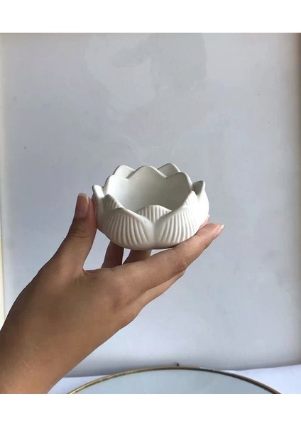 Dekoratif Lotus Çiçekli Mumluk Takı Tabağı Tealight Mumluk fiyatları