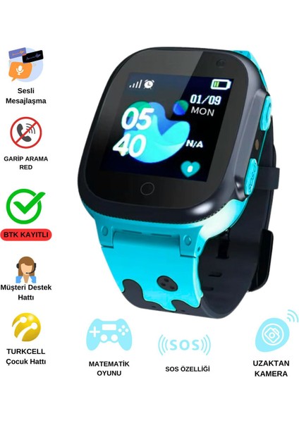 Yerli Çocuk Akıllı Saat, Konum ve Sesli Görüşme Özellikli, Btk Onaylı, Yeşil Renk modelleri
