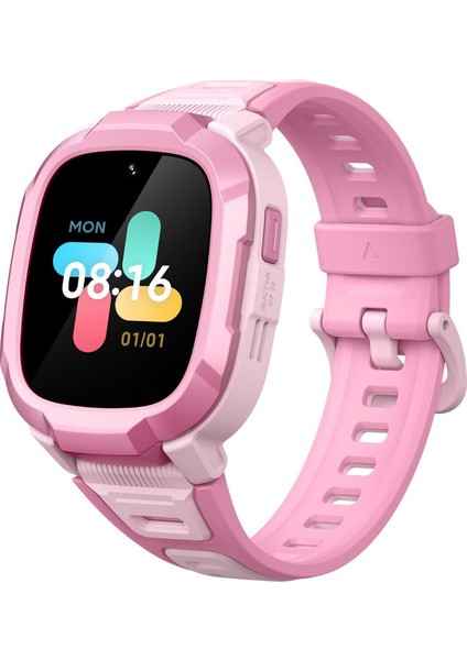 P6 Gps Destekli 4g Akıllı Çocuk Saati, Pembe Renk