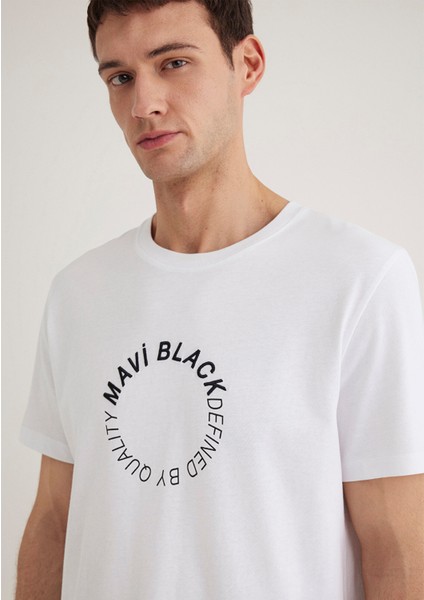 Mavi Black Baskılı Beyaz Tişört 0612406-620