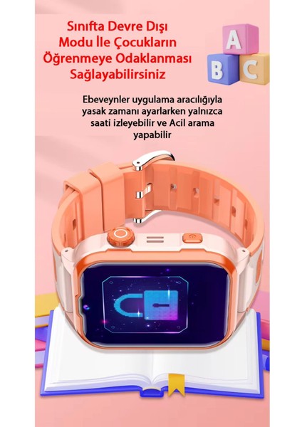 Turuncu Z50 Çocuk Akıllı Takip Saati, Gps, Wi-Fi, Görüntülü Görüşme, Sim Kartlı fırsatları