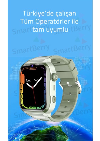 Turuncu Z50 Çocuk Akıllı Takip Saati, Gps, Wi-Fi, Görüntülü Görüşme, Sim Kartlı