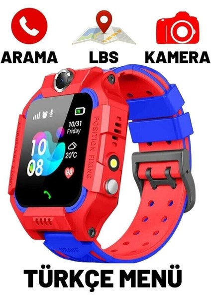 Kırmızı Akıllı Çocuk Saati, Konum Takipli, Sim Kartli, Lbs ve Sos Özellikli fırsatları