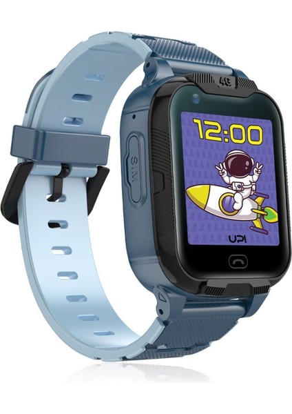 Mavi Renkli Akıllı Çocuk Saati, Konum Takibi, Güvenli ve Eğlenceli Tasarım