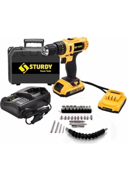 Güçlü 24V 5AH Lion Çift Akülü Kızaklı Matkap Seti