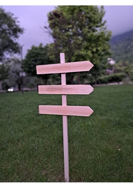 3'lü Ahşap Yön Levhası, Tabela, Gösterici 50X125CM, Şık ve Dayanıklı Tasarım modelleri