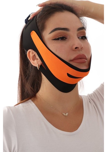 Siyah Unisex Yüz ve Çene Destek Bandı, Rahat ve Şık Kullanım Sağlar modelleri