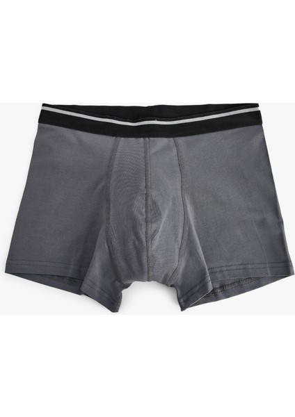 Yeni Sezon Pamuklu Slim Fit Soyut Desenli 3'lü Boxer Seti