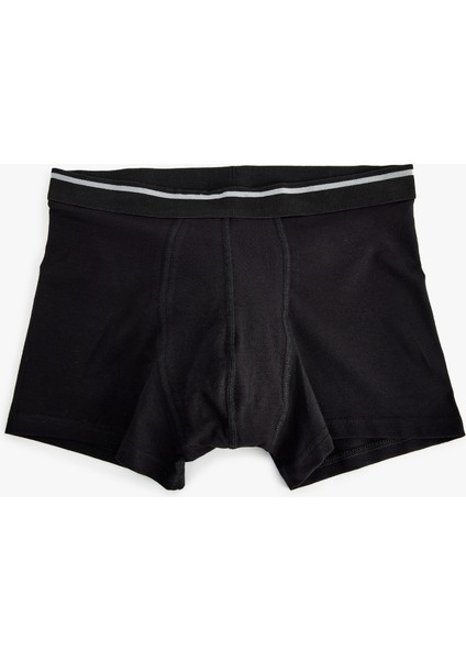 Yeni Sezon Pamuklu Slim Fit Soyut Desenli 3'lü Boxer Seti