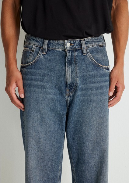 Atlanta Street Puslu Indigo Mavisi Denim Jean Pantolon 0010305-88526