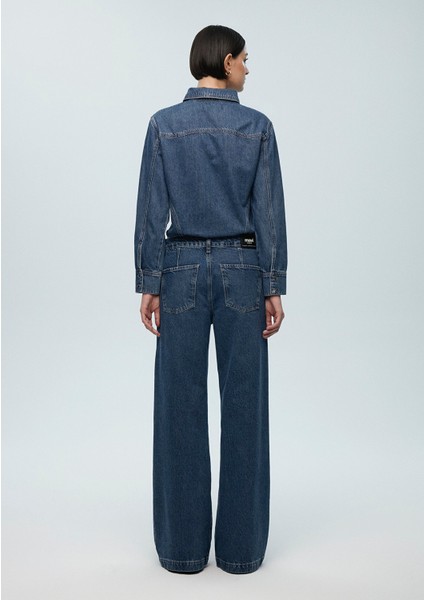 Karen Iconic Vintage Koyu Mavi Jean Pantolon 1010742-89118
