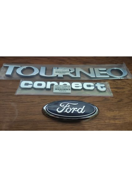 2002 - 2013 Tourneo Connect Bagaj Yazısı ve Arka Bagaj Arması 3lü Set