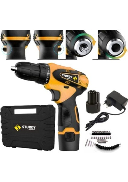 24V 4AH Güçlü Matkap Seti 27 Parça, Dayanıklı ve Çok Amaçlı Armut Model