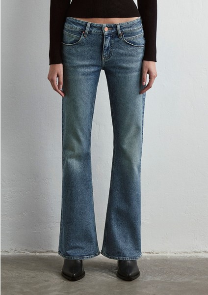 Isabella Iconic Zımparalı Indigo Mavisi Jean Pantolon 1010924-89503