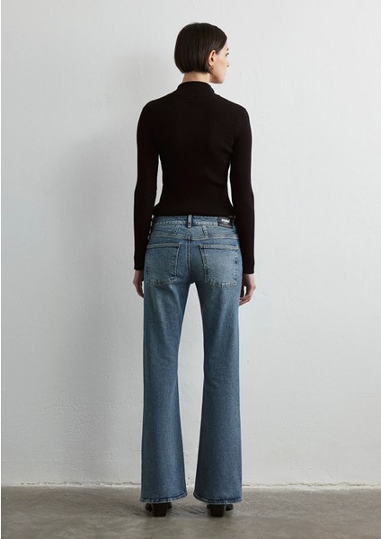 Isabella Iconic Zımparalı Indigo Mavisi Jean Pantolon 1010924-89503