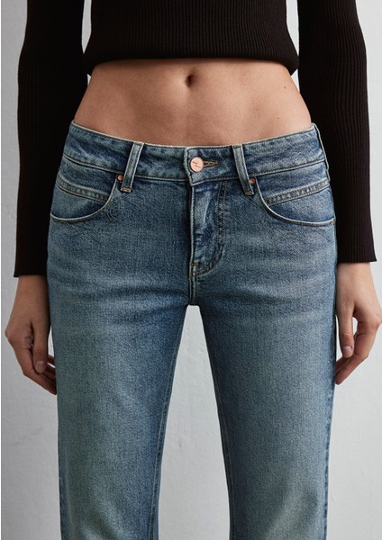 Isabella Iconic Zımparalı Indigo Mavisi Jean Pantolon 1010924-89503