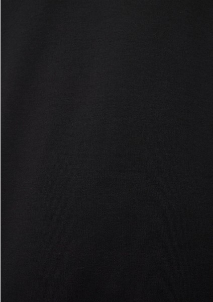 Bisiklet Yaka Siyah Basic Sweatshirt 0S10295-900
