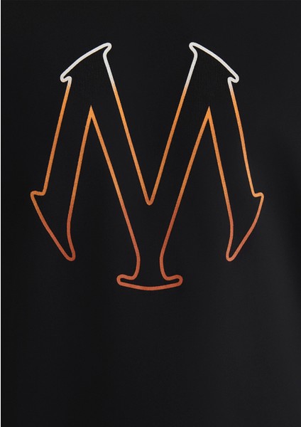 Mavi Logo Baskılı Siyah Tişört 0610635-900