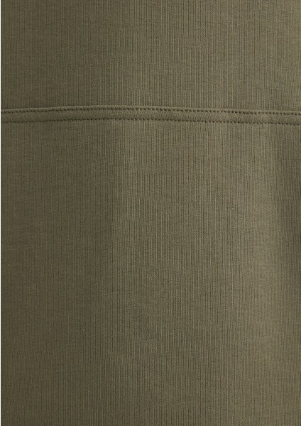 Mavi Logo Baskılı Kapüşonlu Haki Sweatshirt 0611317-71546