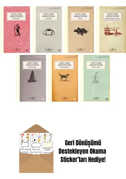 Sait Faik Abasıyanık 7 Kitap Seti + Okuma Sticker'ları