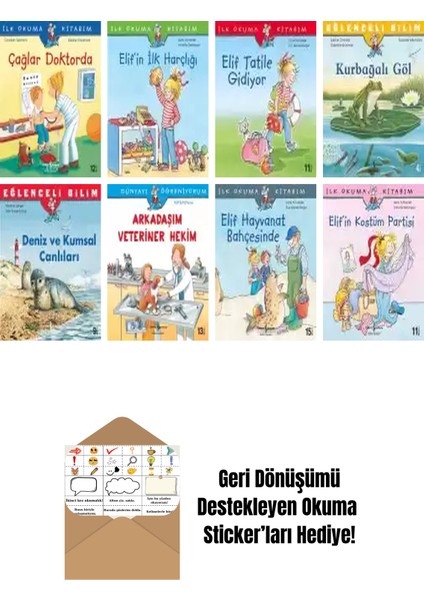 E. Gözde Dönmez 8 Kitap Seti + Okuma Sticker'ları
