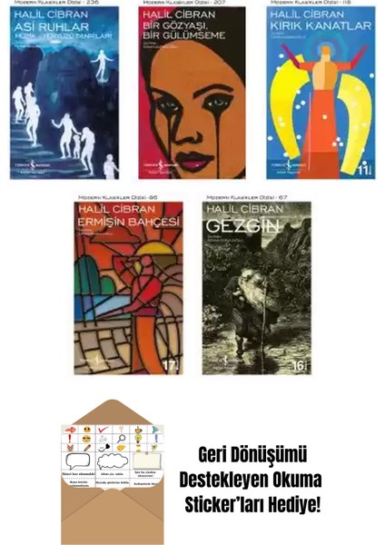 Halil Cibran 5 Kitap Seti + Okuma Sticker'ları