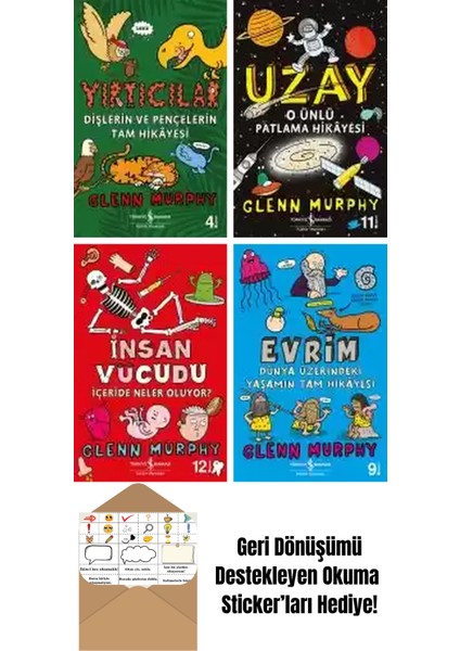 Glenn Murphy 4 Kitap Seti + Okuma Sticker'ları