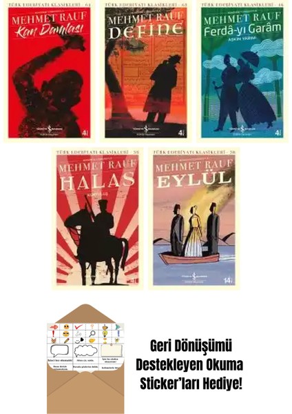 Mehmet Rauf 5 Kitap Seti + Okuma Sticker'ları