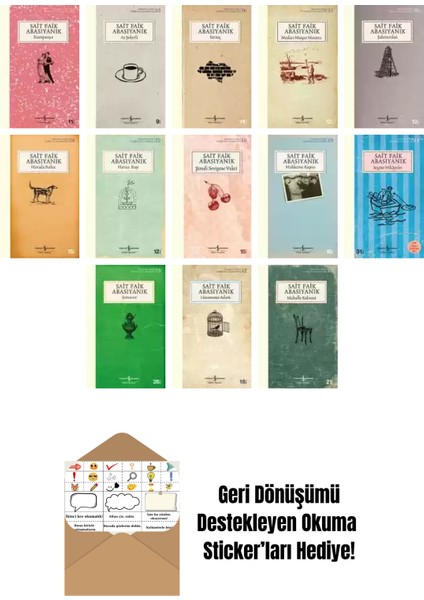 Sait Faik Abasıyanık 13 Kitap Seti + Okuma Sticker'ları
