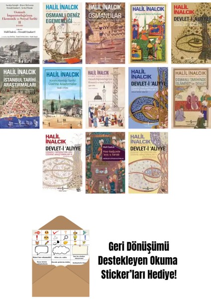 Halil Inalcık 13 Kitap Seti + Okuma Sticker'ları