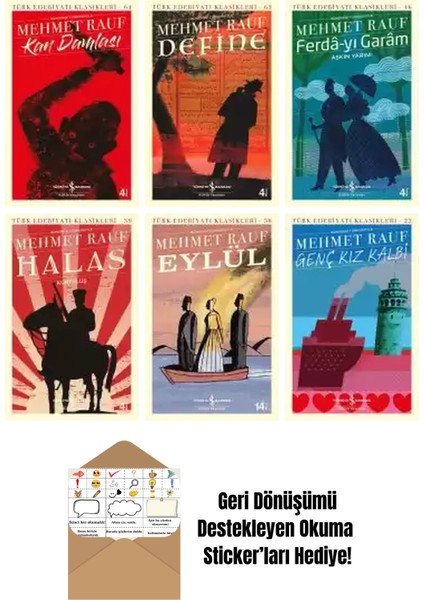 Mehmet Rauf 6 Kitap Seti + Okuma Sticker'ları