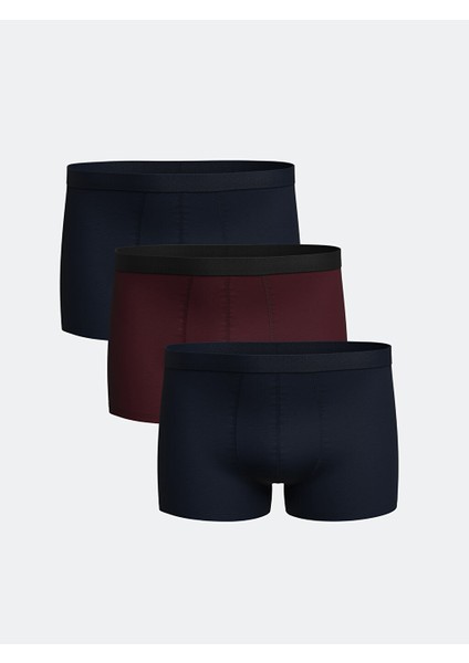 Yeni Sezon Standart Kalip Pamuklu Esnek Erkek Boxer 3'lu - S5I904Z8