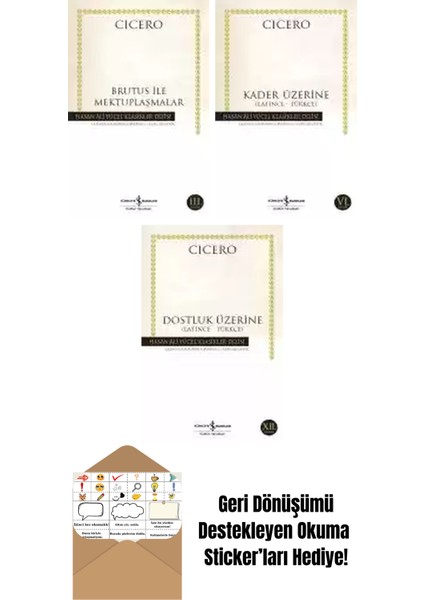 Marcus Tullius Cicero 3 Kitap Seti + Okuma Sticker'ları