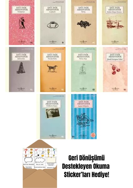 Sait Faik Abasıyanık 10 Kitap Seti + Okuma Sticker'ları