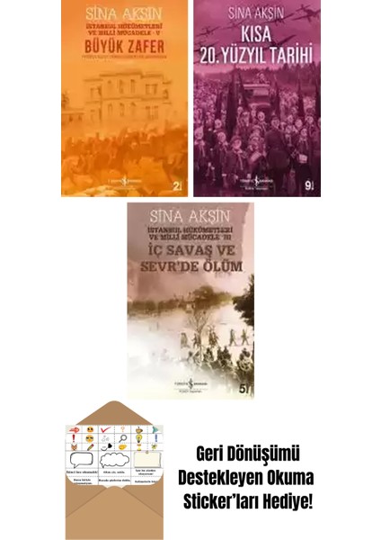 Sina Akşin 3 Kitap Seti + Okuma Sticker'ları