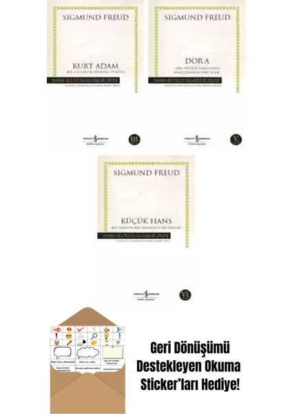 Sigmund Freud 3 Kitap Seti + Okuma Sticker'ları