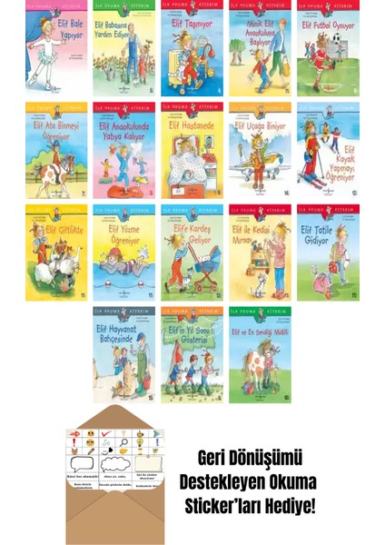 Eva Wenzel-Bürger 18 Kitap Seti + Okuma Sticker'ları