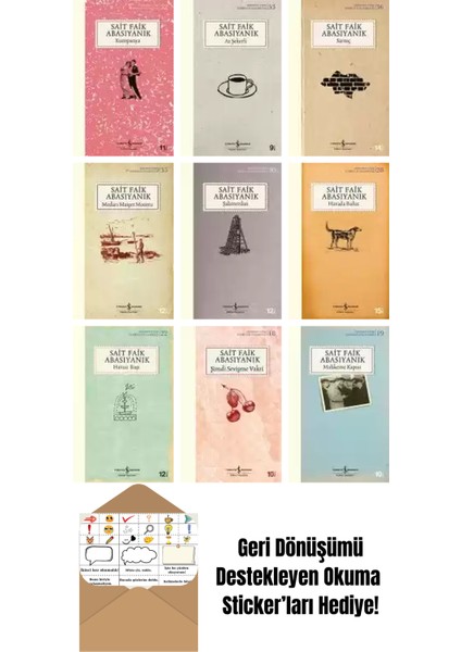 Sait Faik Abasıyanık 9 Kitap Seti + Okuma Sticker'ları